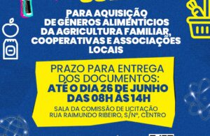 Prefeitura de São Francisco do Conde abre Chamada Pública para aquisição de alimentos da Agricultura Familiar para a merenda escolar