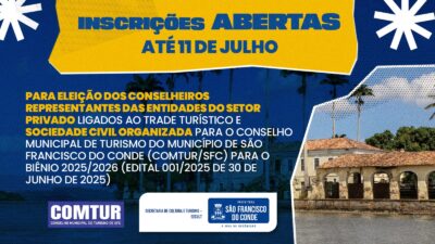 Conselho Municipal de Turismo de São Francisco do Conde está com inscrições abertas até 11 de julho