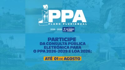 São Francisco do Conde disponibiliza consulta pública para Plano Plurianual 2026/2029 e LOA 2026; saiba como participar