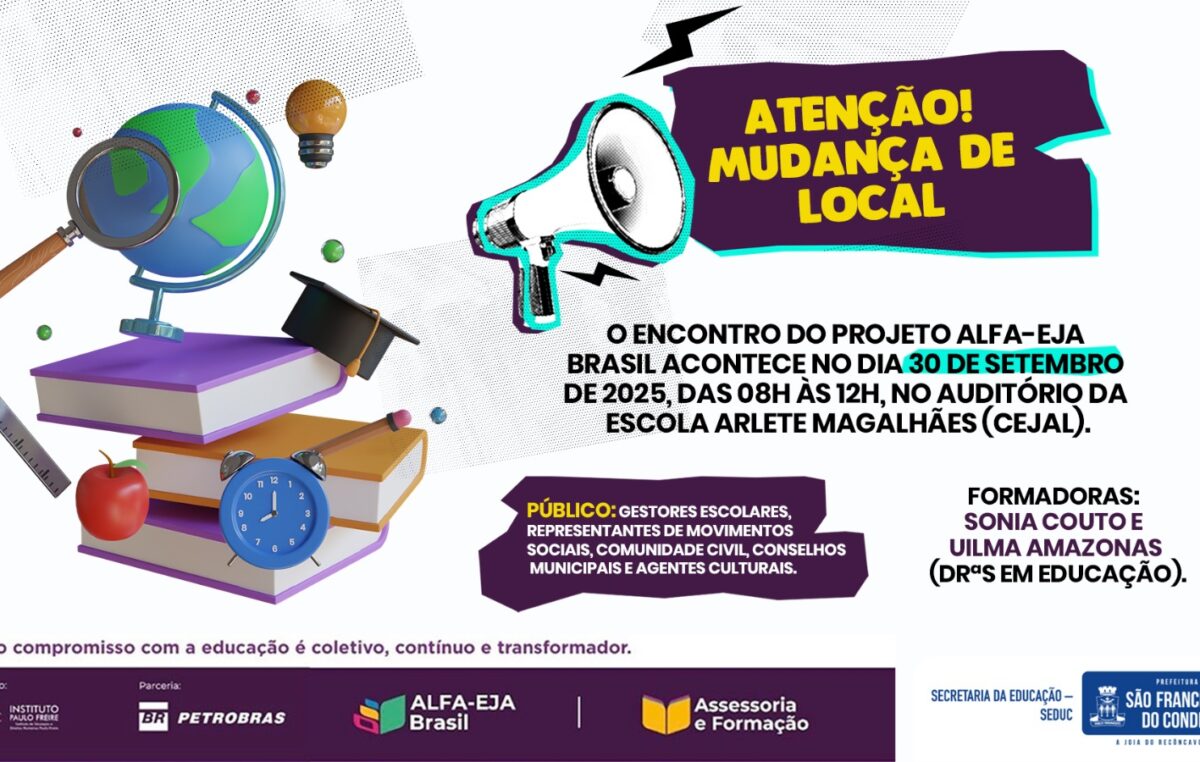 São Francisco do Conde inicia Ciclo Formativo do Projeto ALFA-EJA BRASIL