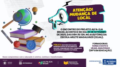 São Francisco do Conde inicia Ciclo Formativo do Projeto ALFA-EJA BRASIL