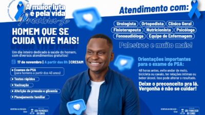 Prefeitura de São Francisco do Conde promove ação de saúde voltada ao público masculino no Novembro Azul